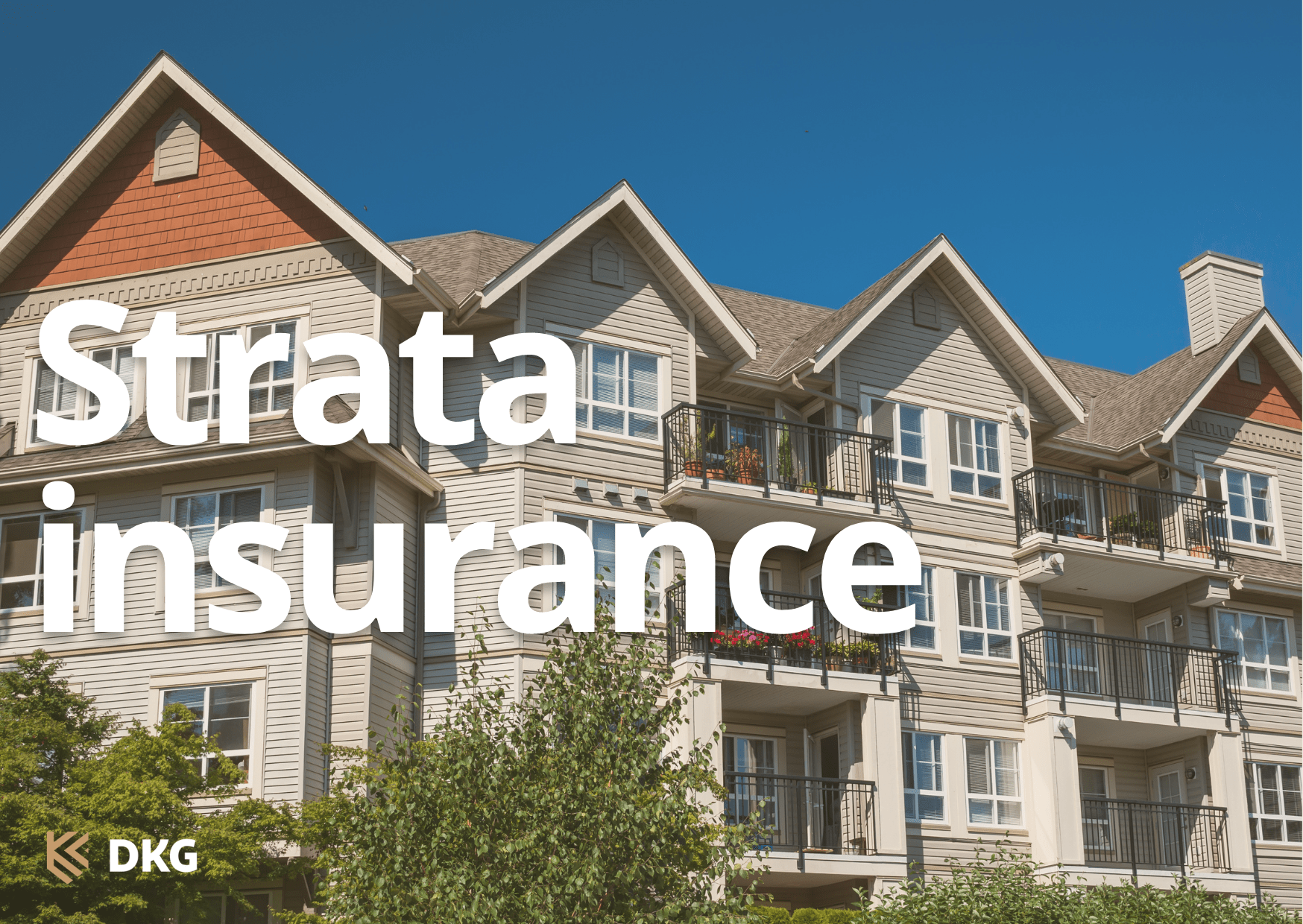 Image of apartments with the heading strata insurance